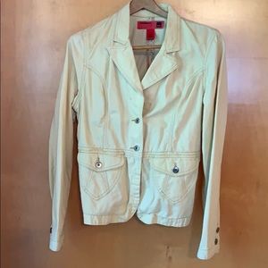 Cool throw on yellow light canvas jacket